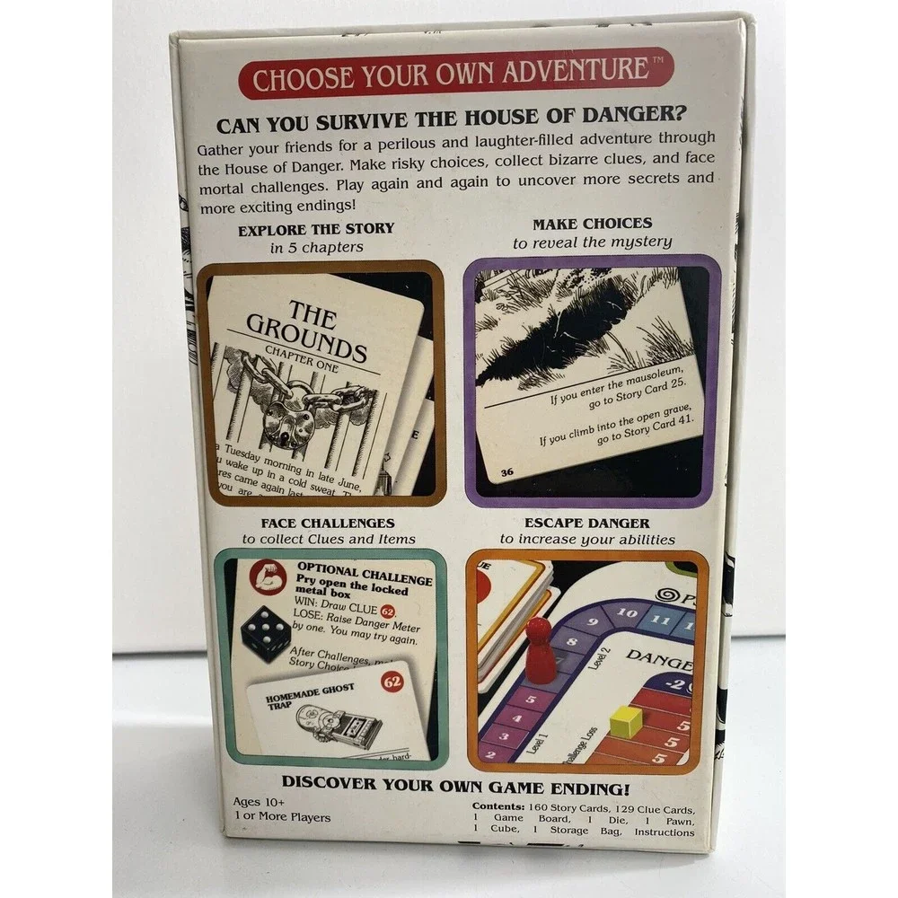 House of Danger Board Adventure Game Choose Your Own Adventure